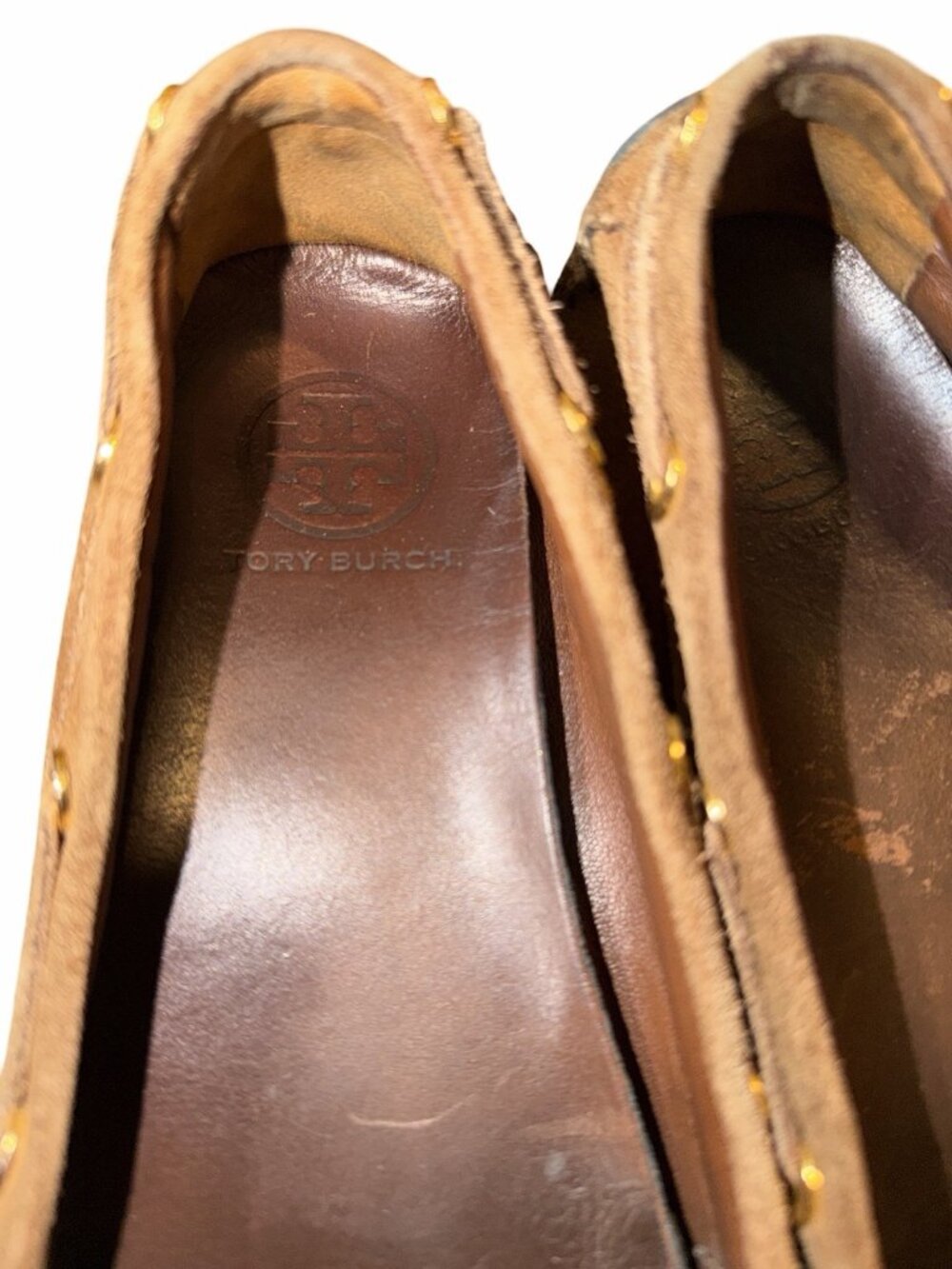 Tory Burch Alexandra Brown Suede Moccasins Loafers Driving Flats Shoes Size 6 - Picture 7 of 8